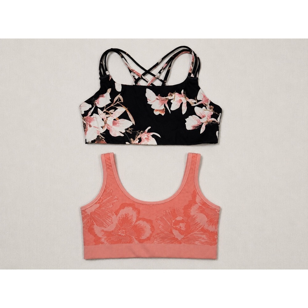 Athleta & OFFLINE by Aerie Sports Bra Bundle Floral Strappy Seamless Small